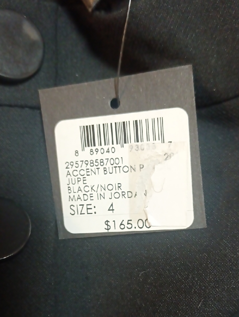 Club Monaco Black Button-Front Midi Skirt - Picture 10 of 12
